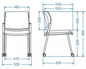 Aura rozměry jednací židle
